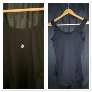 Black athletic tank top